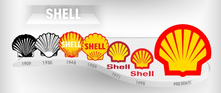 evolucao desenho logomarca shell