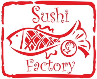 logotipo restaurante sushi factory