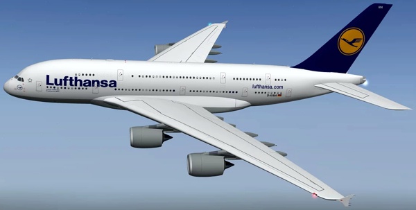 logomarca avião A380 lufthansa
