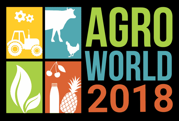 logomarca feira agrícola agroworld