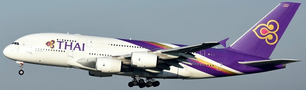 logomarca thai avião a380