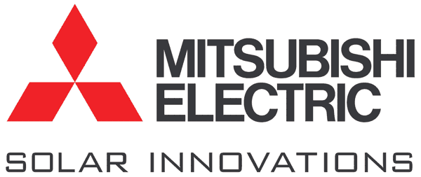logotipo mitsubishi energia elétrica solar