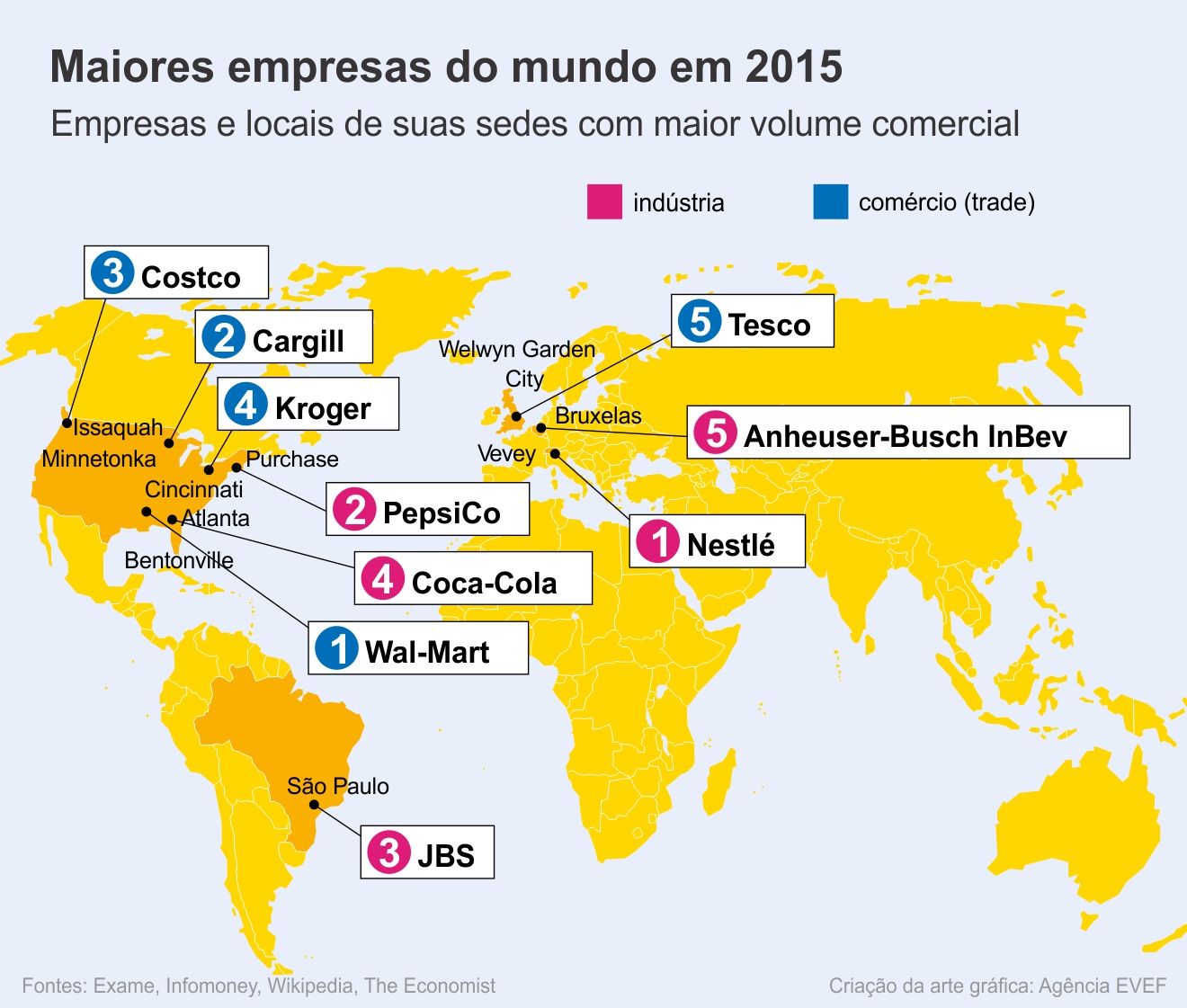 mapa maiores empresas do mundo marcas 2015